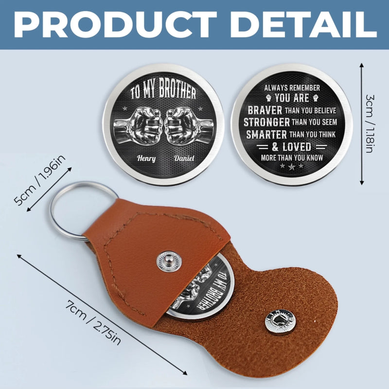 Custom Pocket Hug - Personalized Birthday Gifts For Brother - Always Brothers No Matter What