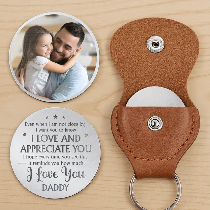Custom Photo My First Hero, My Forever Friend - Family Personalized Custom Pocket Hug - Father's Day, Gift For Dad, Grandpa, Son, Daughter, Grandson, Granddaughter