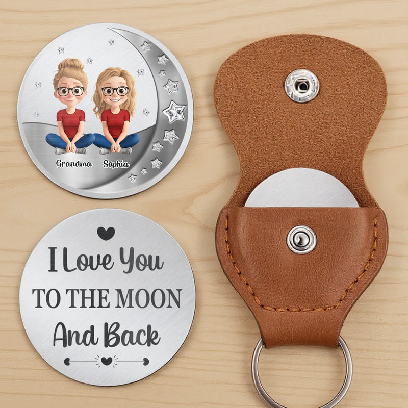 Custom Pocket Hug - Personalized Christmas Birthday Gifts For Grandma, Grandson, Granddaughter - Grandma’s Love Knows No Distance