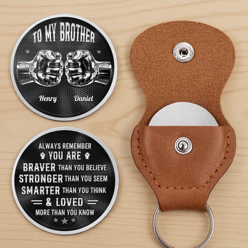 Custom Pocket Hug - Personalized Birthday Gifts For Brother - Always Brothers No Matter What