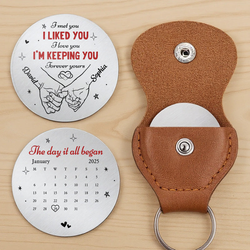 Custom Pocket Hug - Personalized Anniversary Wedding Gifts For Husband And Wife, Him And Her - Forever In My Palm
