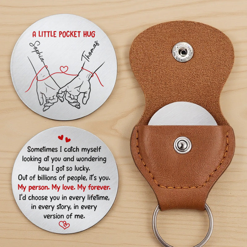 Custom Pocket Hug - Personalized Anniversary Wedding Gifts For Husband And Wife, Him And Her - Always Holding You Close