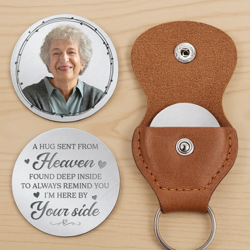 Custom Photo Pocket Hug - Personalized Memorial Sympathy Gifts For Loss Of Mom, Dad - A Beautiful Soul, Forever Cherished