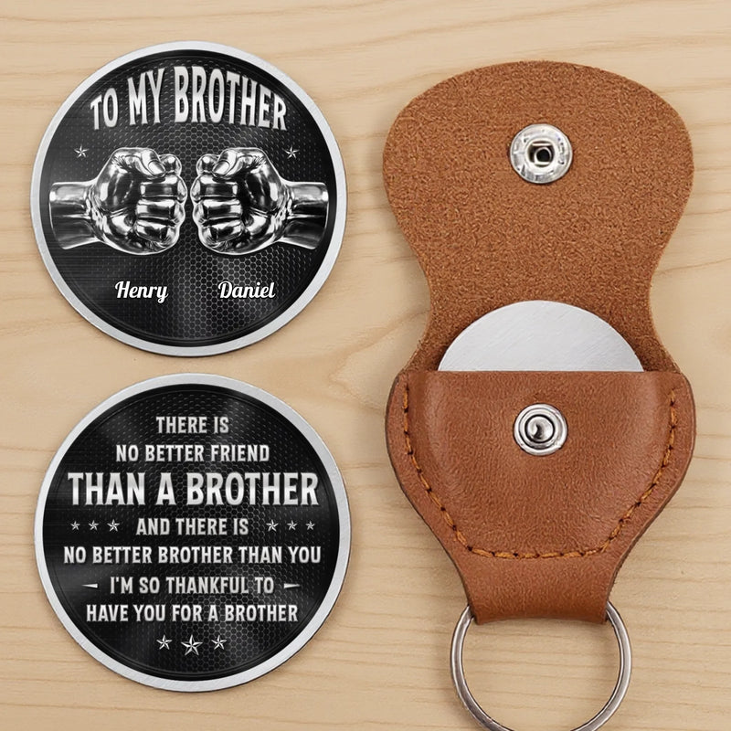 Custom Pocket Hug - Personalized Birthday Gifts For Brother - Growing Up Brothers Forever