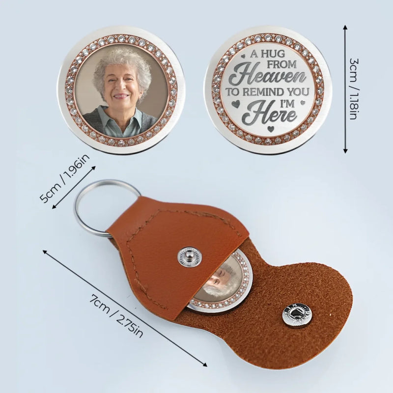 Custom Photo Pocket Hug - Personalized Memorial Sympathy Gifts For Mom, Dad, Grandma - In My Heart, Always With You