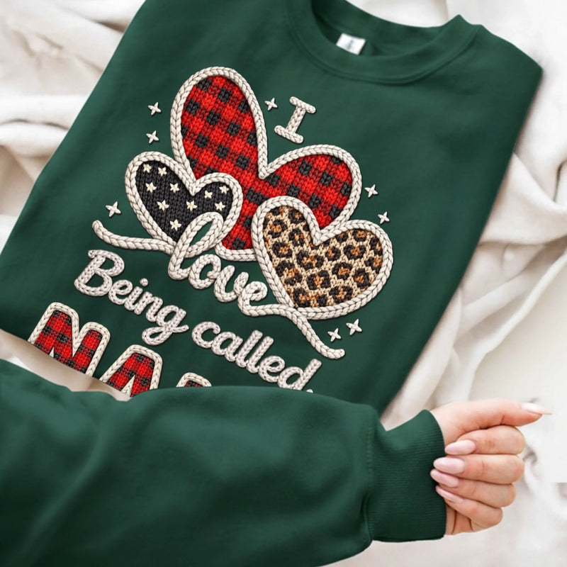 Custom Unisex Sweater, Hoodie With Design On Sleeve - Personalized Mother's Day Gifts For Mom, Grandma - Simply Loved