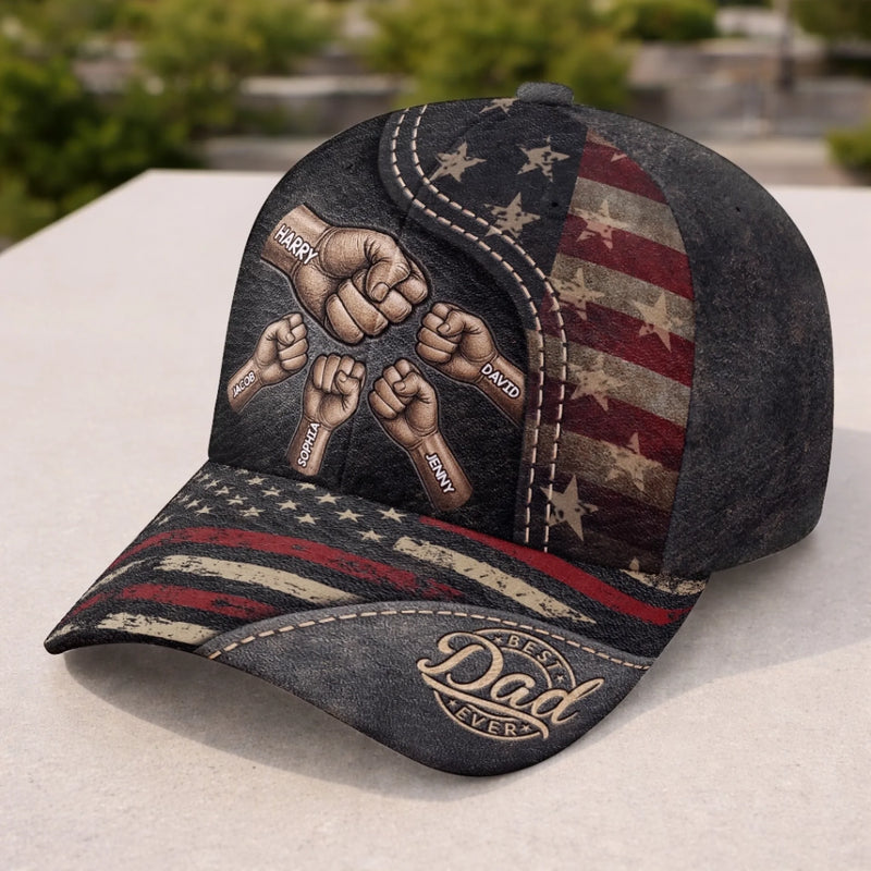 Custom Hat, All Over Print Classic Cap - Personalized Birthday Gifts For Dad, Grandpa - Dad And Grandpa Forever
