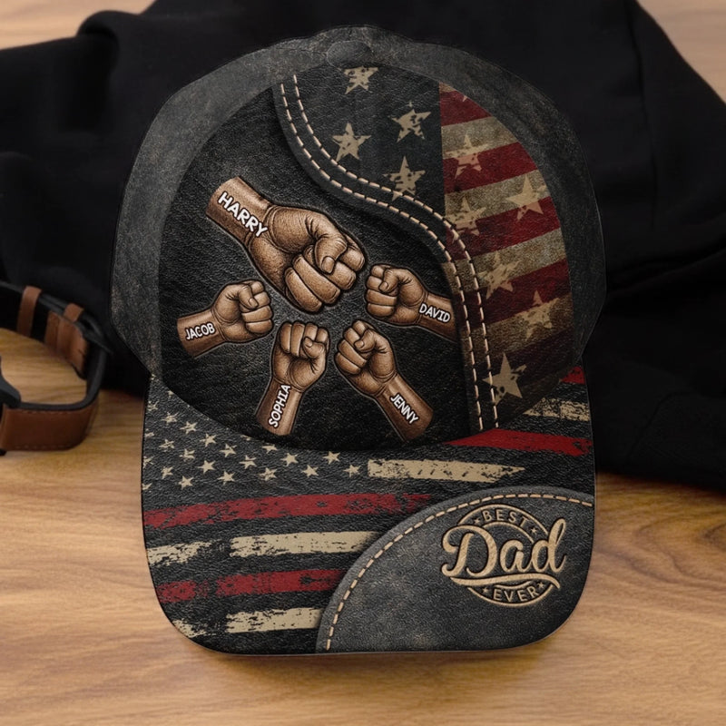 Custom Hat, All Over Print Classic Cap - Personalized Birthday Gifts For Dad, Grandpa - Dad And Grandpa Forever