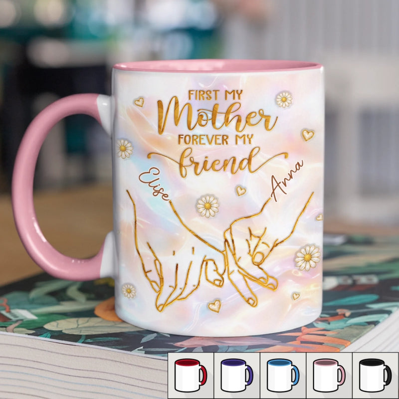 Custom 3D Inflated Effect Printed Accent Mug - Personalized Mother's Day Gifts For Mom, Daughter - Mom And Daughter Forever