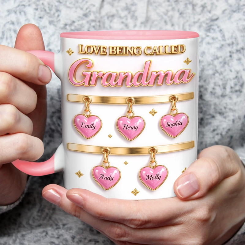 Custom 3D Inflated Effect Printed Accent Mug - Personalized Mother's Day Gifts For Mom, Grandma - Grandma And Mom Always