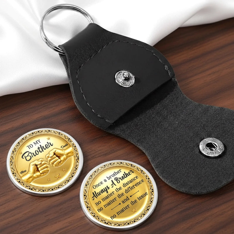 Custom Pocket Hug - Personalized Birthday Gifts For Brother - Brothers Forever Side By Side