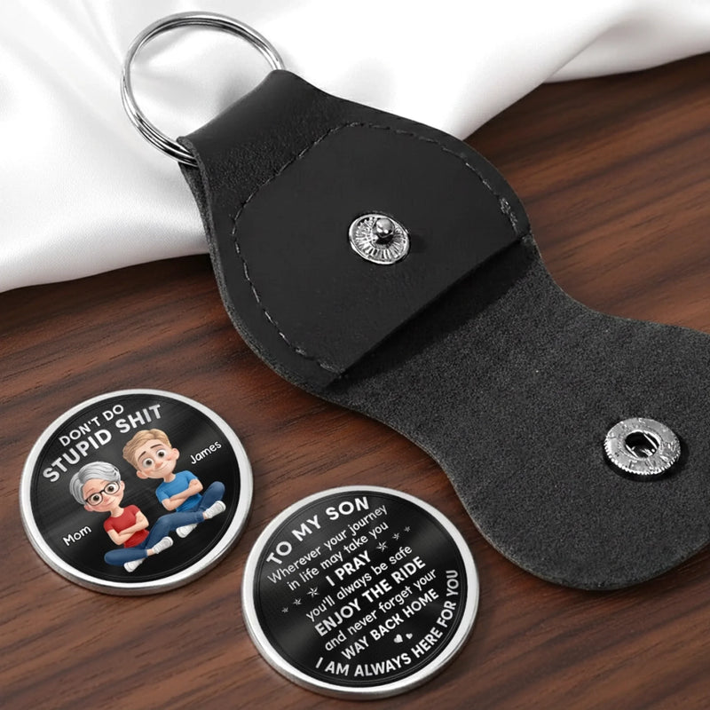 Custom Pocket Hug - Personalized Birthday Gifts For Mom, Son - Love You To The Moon