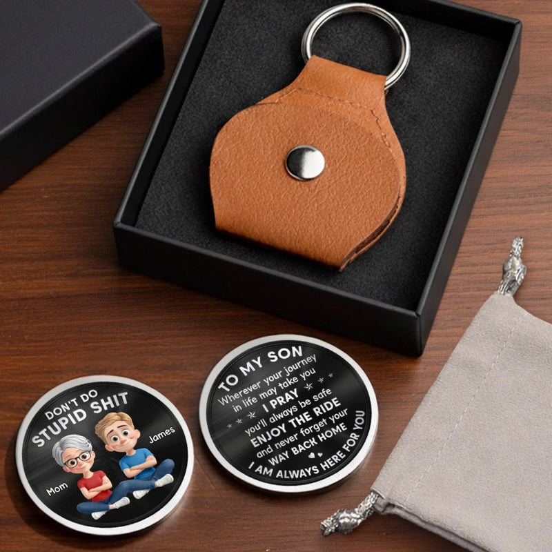 Custom Pocket Hug - Personalized Birthday Gifts For Mom, Son - Love You To The Moon