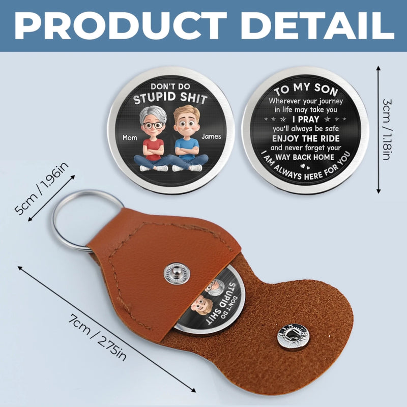 Custom Pocket Hug - Personalized Birthday Gifts For Mom, Son - Love You To The Moon