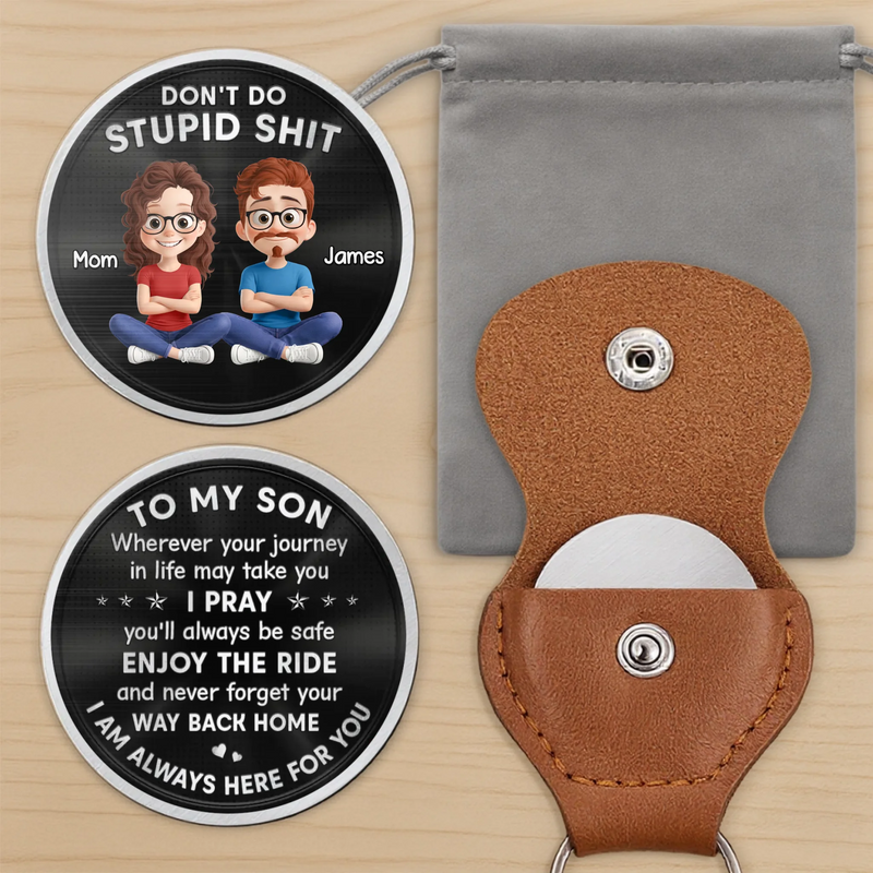 Custom Pocket Hug - Personalized Birthday Gifts For Mom, Son - Love You To The Moon