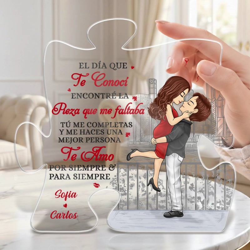 Placa Acrílica Personalizada En Forma De Rompecabezas – Regalo De Aniversario De Bodas Para Esposo Y Esposa, Para Él Y Para Ella – Encaje Perfecto Para Siempre
