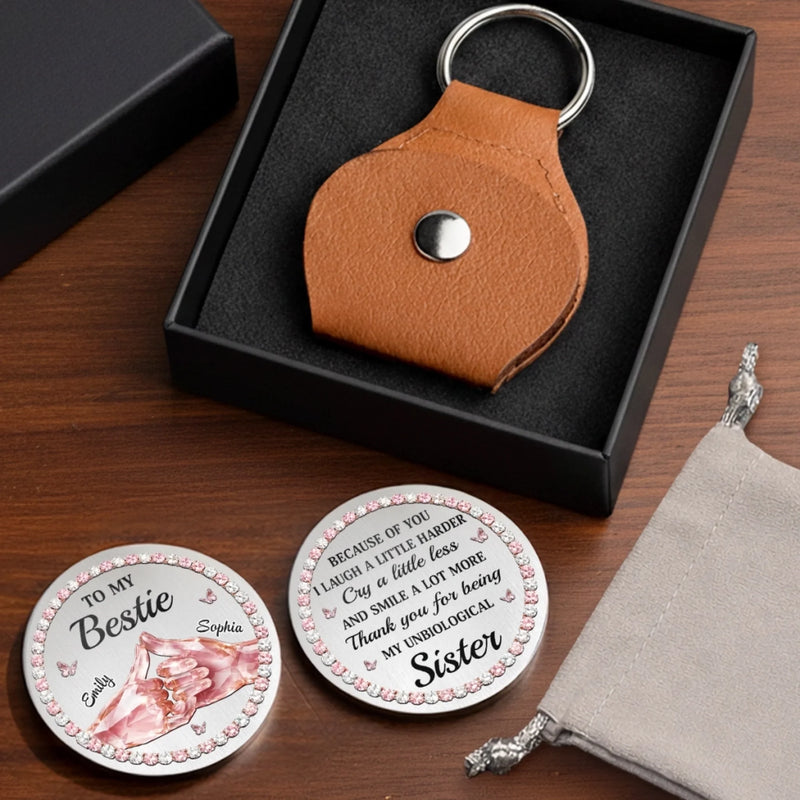 Custom Pocket Hug - Personalized Best Friend Birthday Gifts For Women, Besties, Sisters, BFF - Real Friendship Never Fades