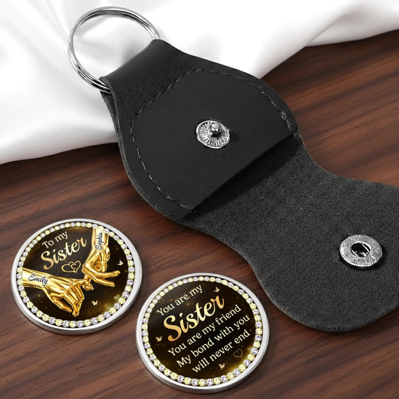 Custom Pocket Hug - Personalized Best Friend Birthday Gifts For Women, Besties, Sisters, BFF - Forever Connected Souls