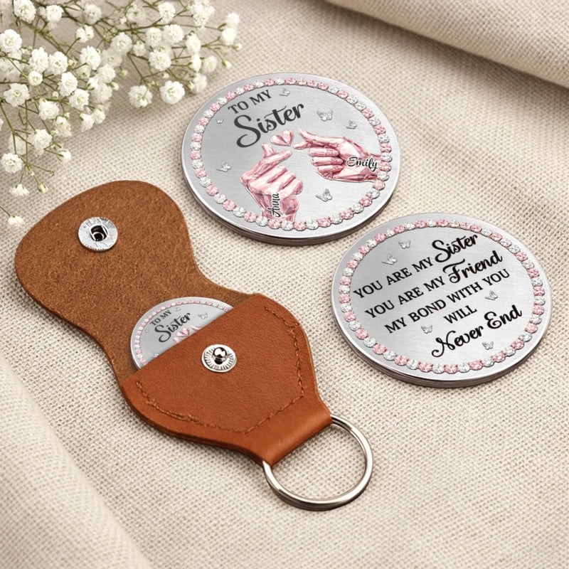 Custom Pocket Hug - Personalized Best Friend Birthday Gifts For Women, Besties, Sisters, BFF - A Friendship That Lasts Forever