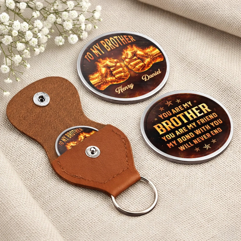 Custom Pocket Hug - Personalized Birthday Gifts For Brother - Brothers For A Lifetime