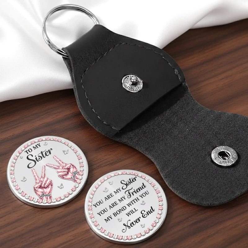Custom Pocket Hug - Personalized Best Friend Birthday Gifts For Women, Besties, Sisters, BFF - A Bond That Never Ends
