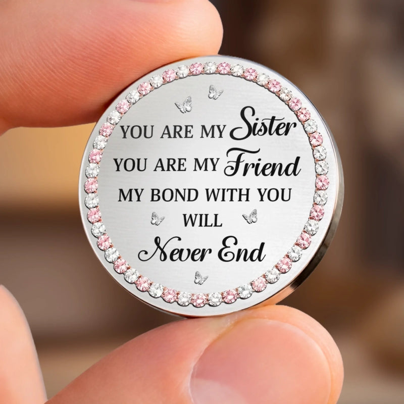 Custom Pocket Hug - Personalized Best Friend Birthday Gifts For Women, Besties, Sisters, BFF - A Bond That Never Ends