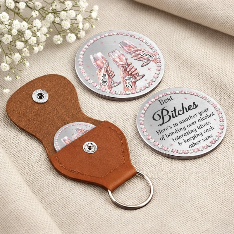 Custom Pocket Hug - Personalized Best Friend Birthday Gifts For Women, Besties, Sisters, BFF - Forever My Sister, Forever My Friend