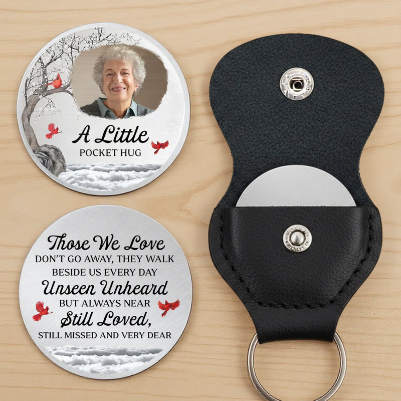 Custom Photo Cardinal Pocket Hug - Personalized Memorial Sympathy Gifts For Loss Of Mom, Dad - Made Just For You