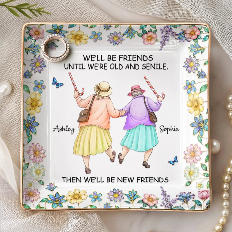 Custom Full-Print Jewelry Dish - Personalized Best Friend Birthday Gifts For Women, Besties, Sisters, BFF  - Besties For A Lifetime