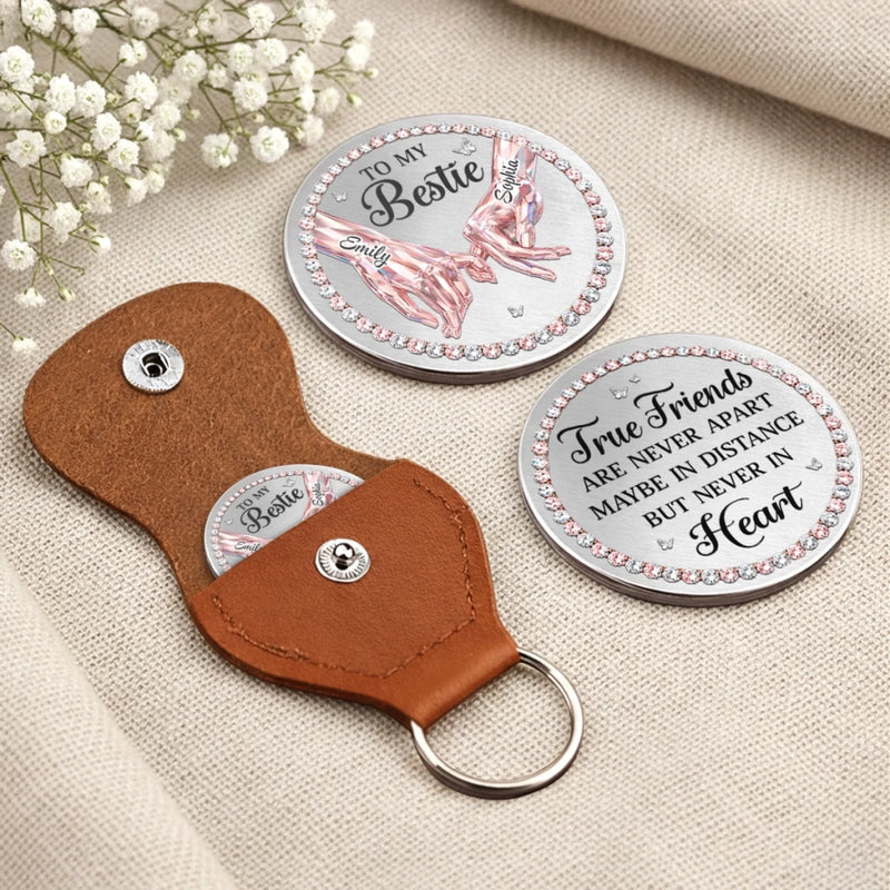 Custom Pocket Hug - Personalized Best Friend Birthday Gifts For Women, Besties, Sisters, BFF - Besties For A Lifetime