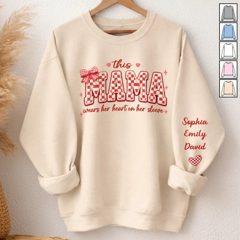 Custom Unisex Sweater, Hoodie - Personalized Mother's Day Birthday Gifts For Mom, Grandma - Mama’s Love, Always Close