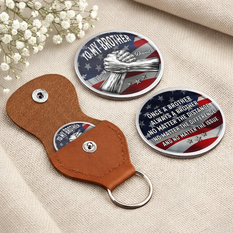 Custom Pocket Hug - Personalized Birthday Gifts For Brother - Together We Rise Brothers