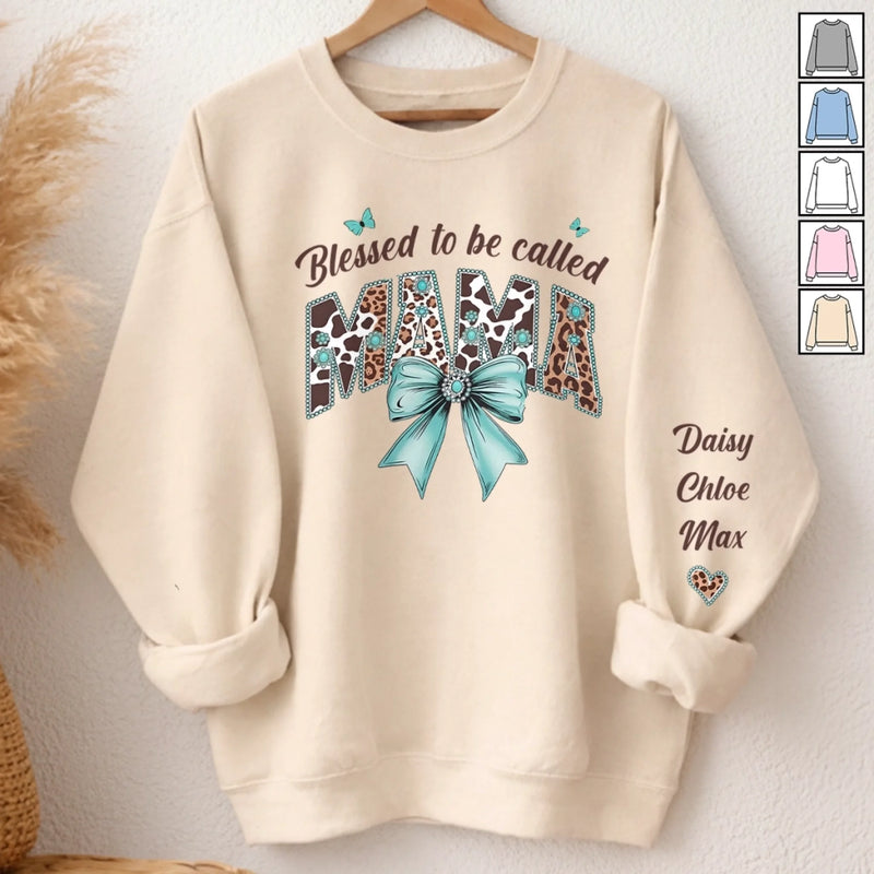 Custom Unisex Sweater, Hoodie - Personalized Mother's Day Birthday Gifts For Mom, Grandma - Blessed Mama Life