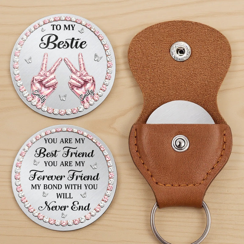 Custom Pocket Hug - Personalized Best Friend Birthday Gifts For Women, Besties, Sisters, BFF - A Bond That Never Ends