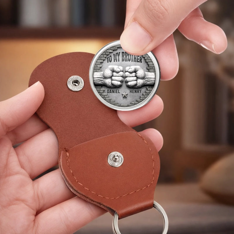 Custom Pocket Hug - Personalized Birthday Gifts For Brother - Unbreakable Bond Of Brothers