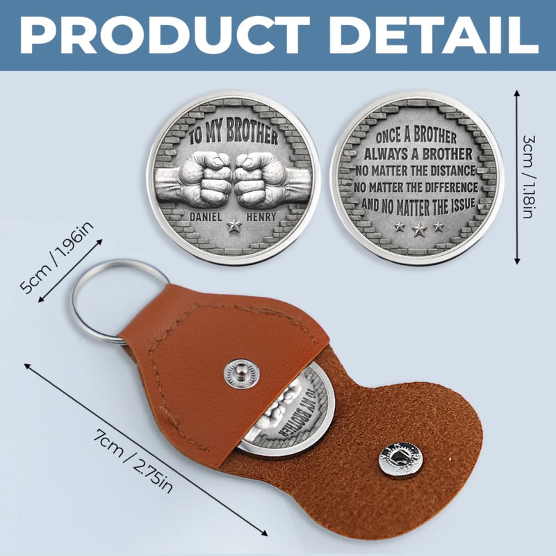 Custom Pocket Hug - Personalized Birthday Gifts For Brother - Unbreakable Bond Of Brothers