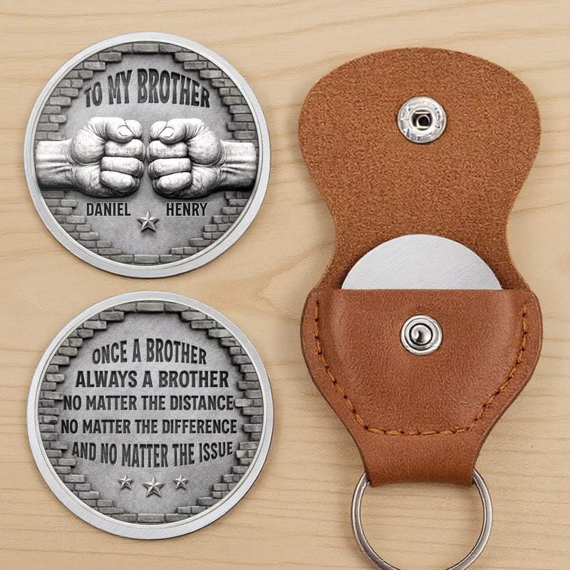 Custom Pocket Hug - Personalized Birthday Gifts For Brother - Unbreakable Bond Of Brothers