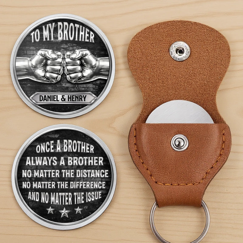Custom Pocket Hug - Personalized Birthday Gifts For Brother - Brothers Through Every Challenge