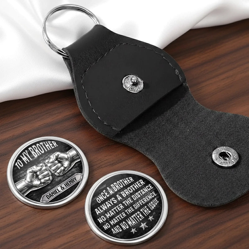 Custom Pocket Hug - Personalized Birthday Gifts For Brother - Brothers Through Every Challenge