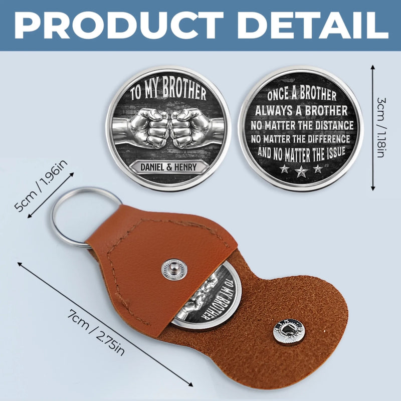 Custom Pocket Hug - Personalized Birthday Gifts For Brother - Brothers Through Every Challenge