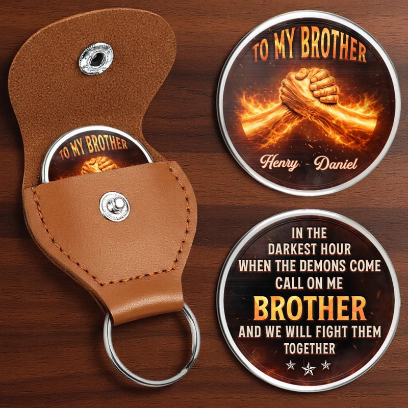 Custom Pocket Hug - Personalized Birthday Gifts For Brother - Born To Be Brothers