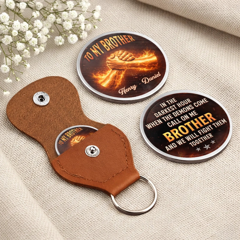 Custom Pocket Hug - Personalized Birthday Gifts For Brother - Born To Be Brothers