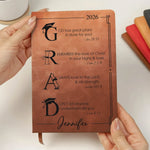 Custom Leather Writing Journal - Personalized Graduation Gifts For Graduates - Your Next Chapter Begins