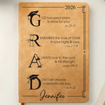 Custom Leather Writing Journal - Personalized Graduation Gifts For Graduates - Your Next Chapter Begins