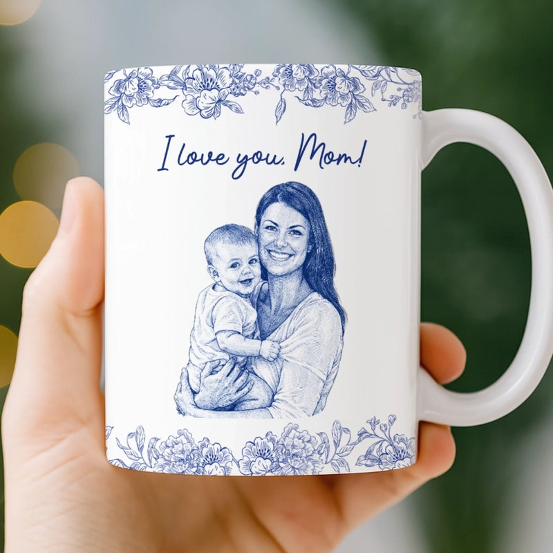 Custom Photo Mug - Personalized Baby Shower, Gender Reveal Gifts For New Moms, New Parents - Mom Is My Sunshine