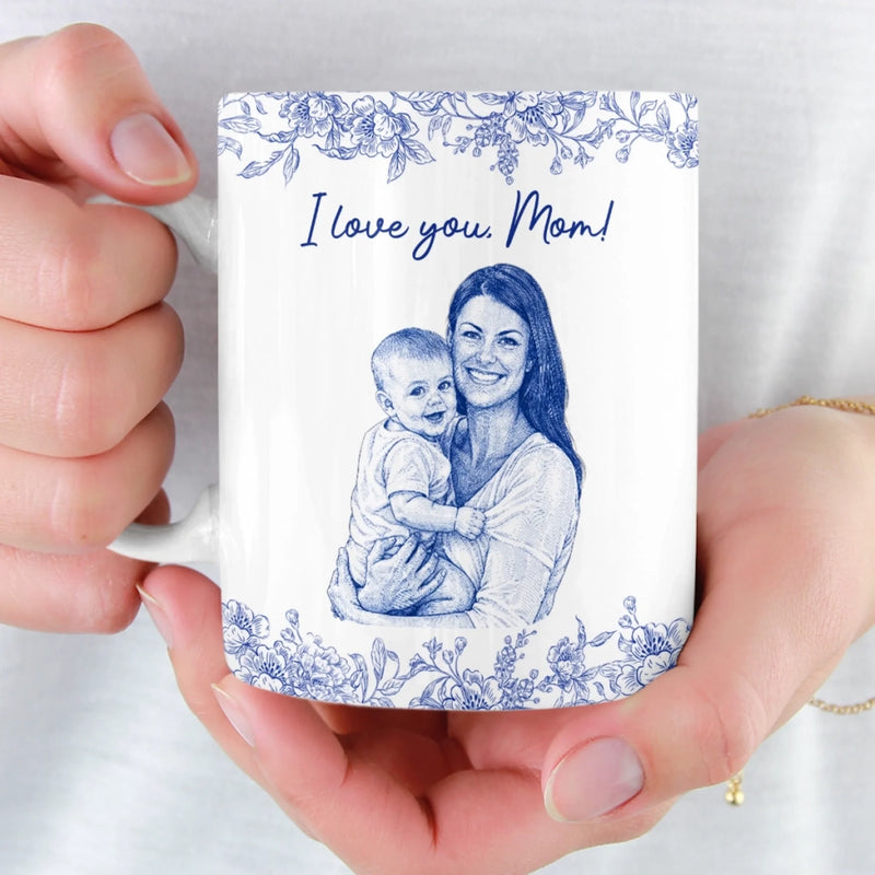 Custom Photo Mug - Personalized Baby Shower, Gender Reveal Gifts For New Moms, New Parents - Mom Is My Sunshine