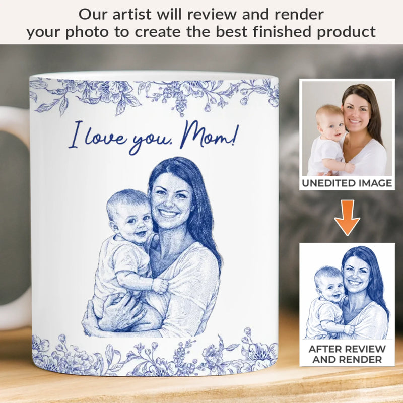 Custom Photo Mug - Personalized Baby Shower, Gender Reveal Gifts For New Moms, New Parents - Mom Is My Sunshine