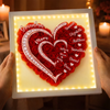 Custom Flower Shadow Box With LED Light - Personalized Mother's Day Birthday Gifts For Mom, Grandma - A Heart That Sparkles With Love