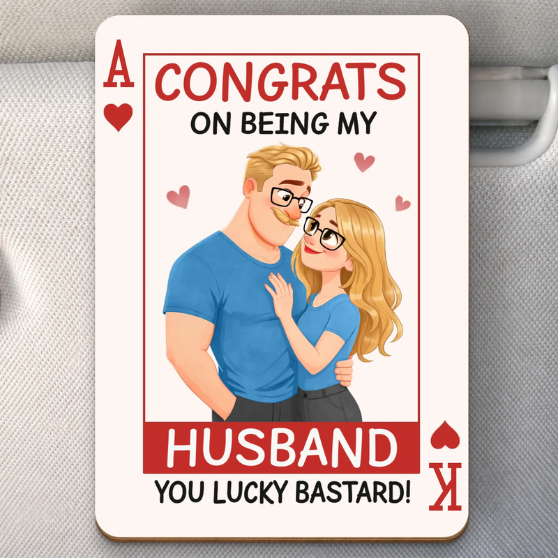 Custom Car Visor Clip - Personalized Anniversary Wedding Gifts For Husband And Wife, Him And Her - Always Better Together
