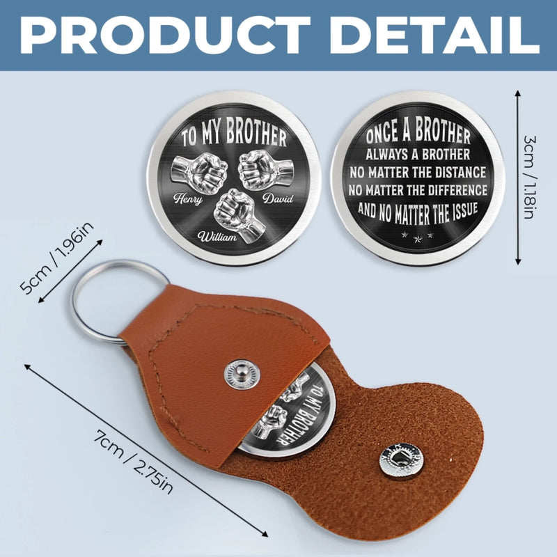 Custom Pocket Hug - Personalized Birthday Gifts For Brother - Brothers Through Every Storm Together
